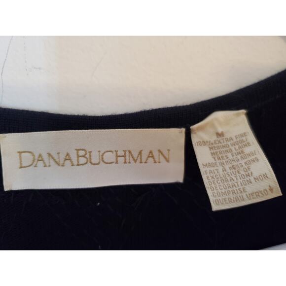 Dana Buchman Vintage Sequun Cardigan and Tank 100% Merino‎ Wool Size Medium - Picture 6 of 6